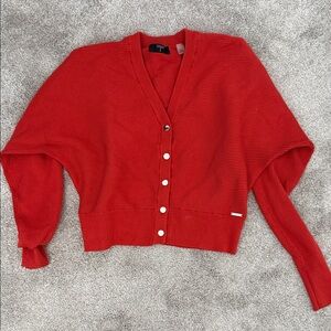 Tahari Red Women's Cardigan Sweater